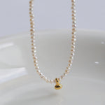 Mini Pearl Beaded Collar Necklace-Gembea Jewelry