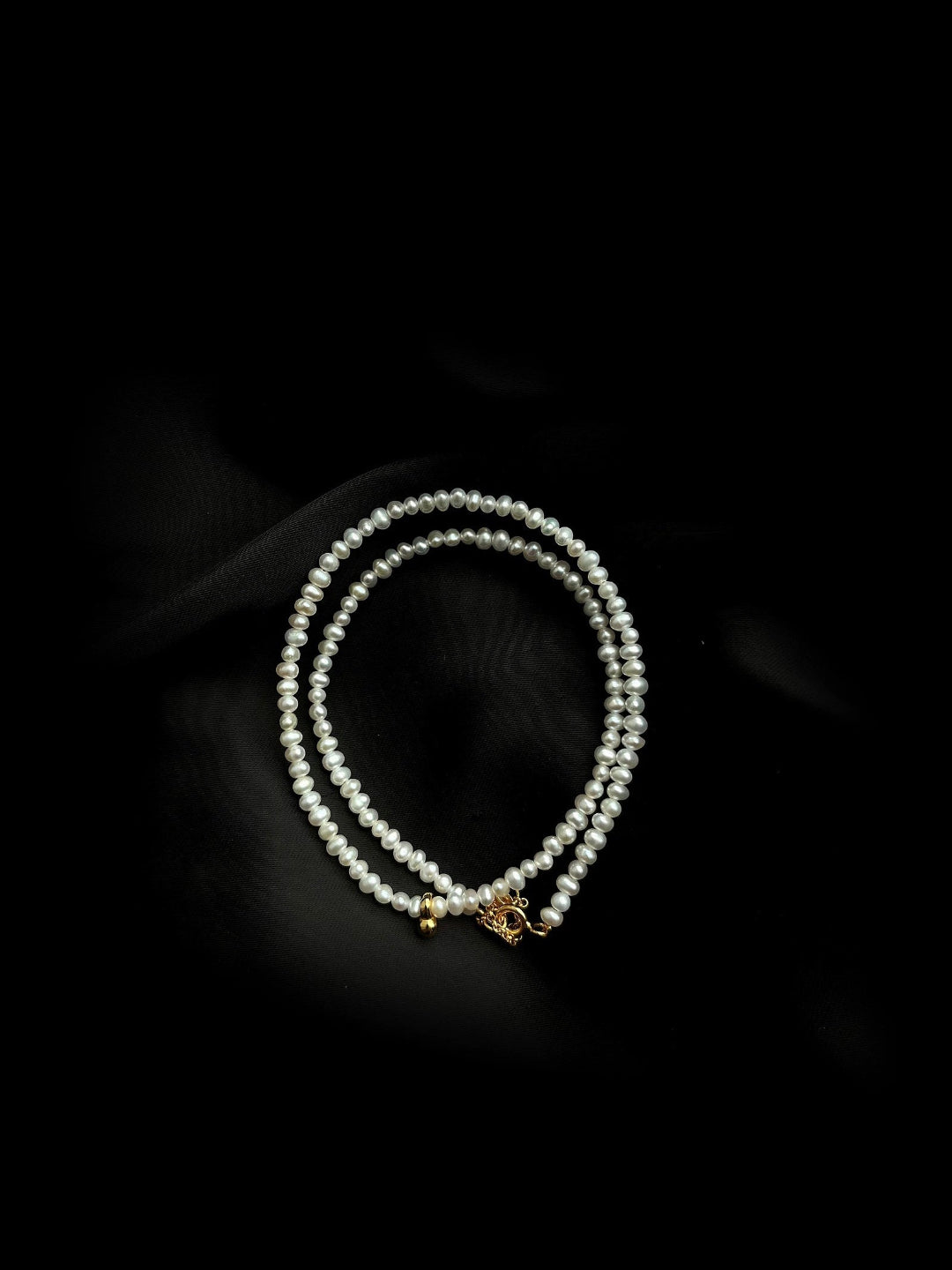 Mini Pearl Beaded Collar Necklace gembea jewelry