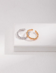 Minimal Fold Wear Small Love Sterling Silver Ring - Gembea Jewelry