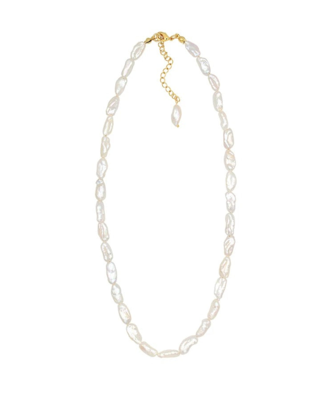 Minimalist Irregular Baroque Pearl Necklace gembea jewelry