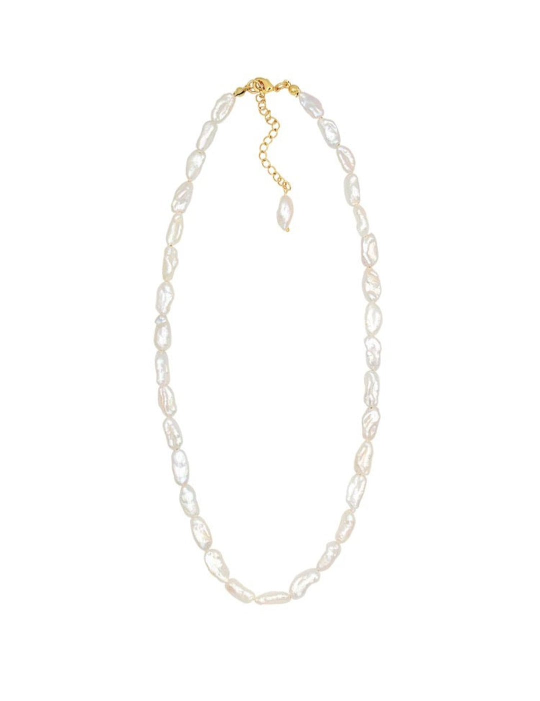 Minimalist Irregular Baroque Pearl Necklace gembea jewelry