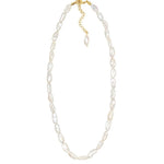 Minimalist Irregular Baroque Pearl Necklace gembea jewelry