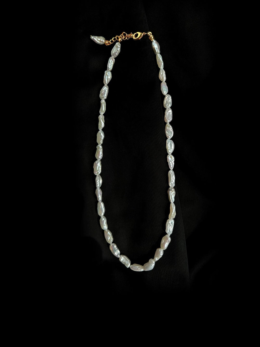 Minimalist Irregular Baroque Pearl Necklace gembea jewelry