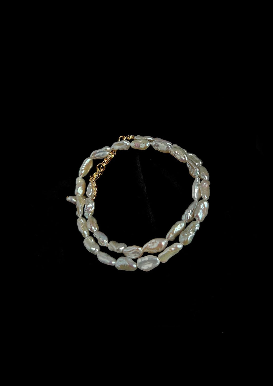 Minimalist Irregular Baroque Pearl Necklace gembea jewelry