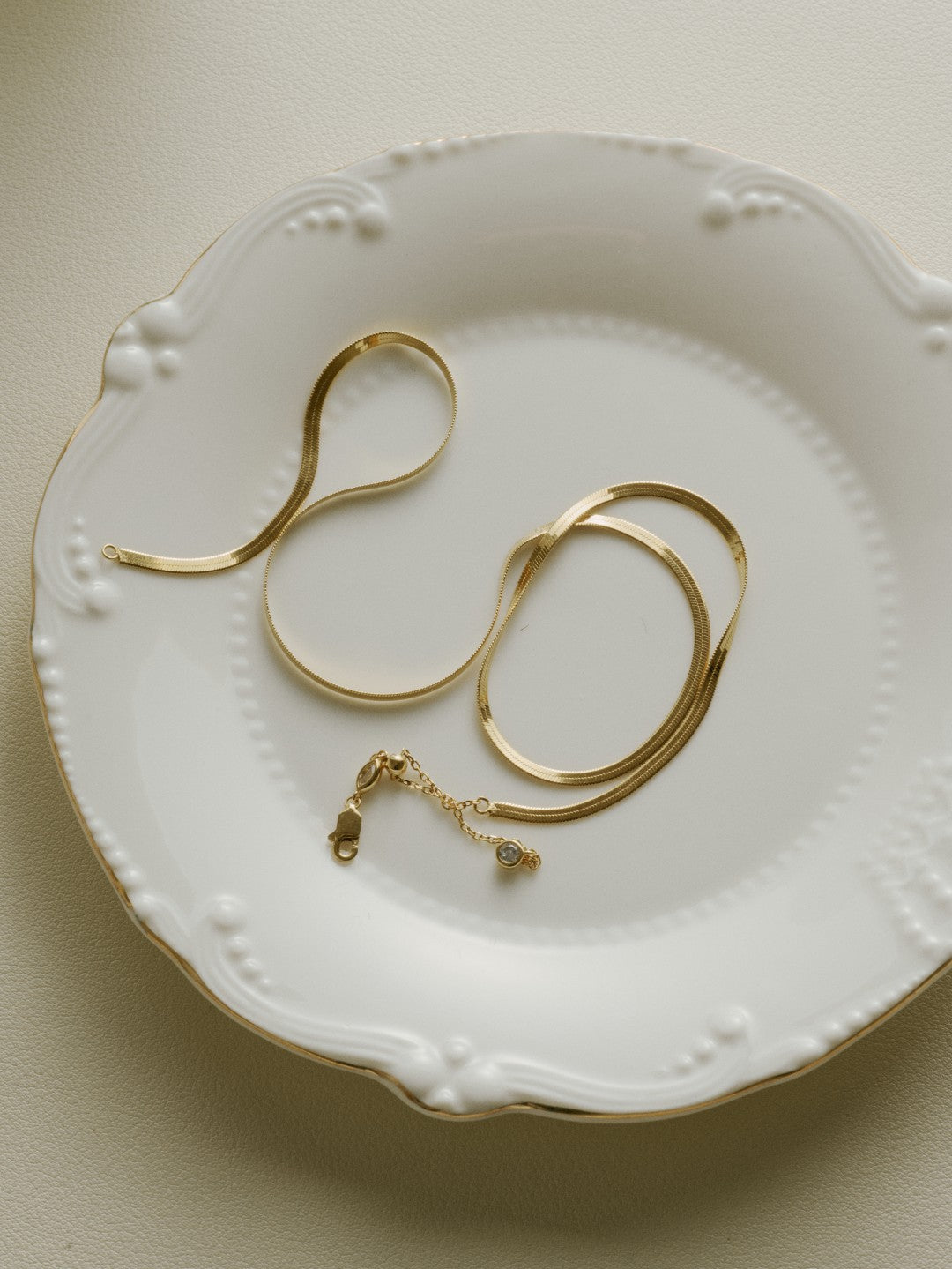 Minimalist Snake Gold Chain Necklace gembea jewelry