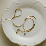 Minimalist Snake Gold Chain Necklace gembea jewelry