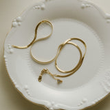 Minimalist Snake Gold Chain Necklace gembea jewelry