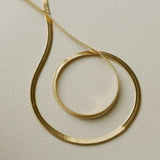 Minimalist Snake Gold Chain Necklace gembea jewelry