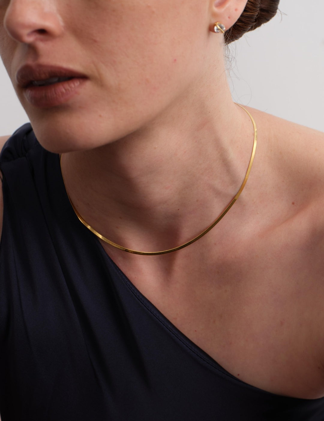 Minimalist Snake Gold Chain Necklace gembea jewelry