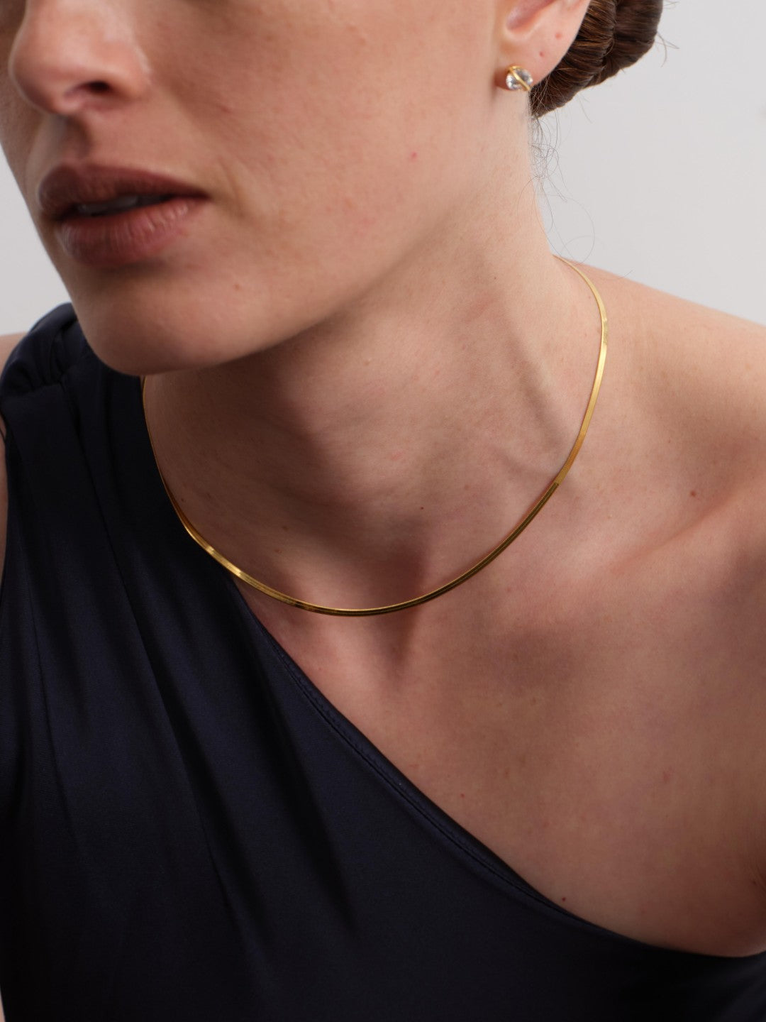 Minimalist Snake Gold Chain Necklace gembea jewelry