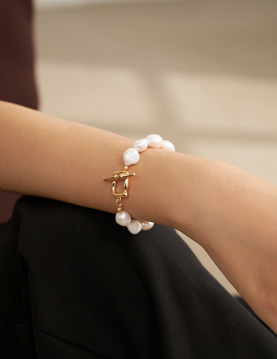 Minimalist Baroque Pearl Bracelets - Gembea Jewelry