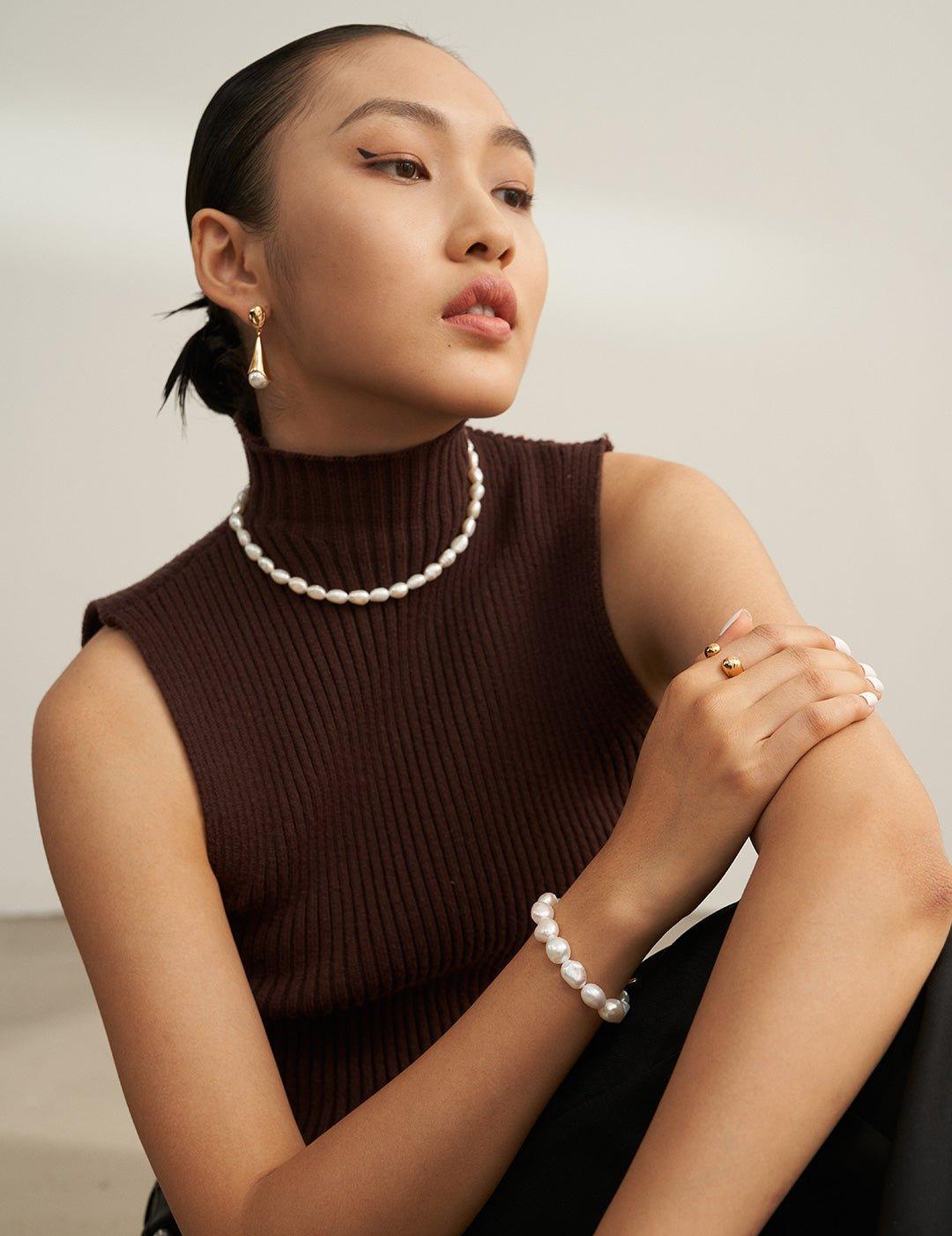 Minimalist Baroque Pearl Bracelets - Gembea Jewelry