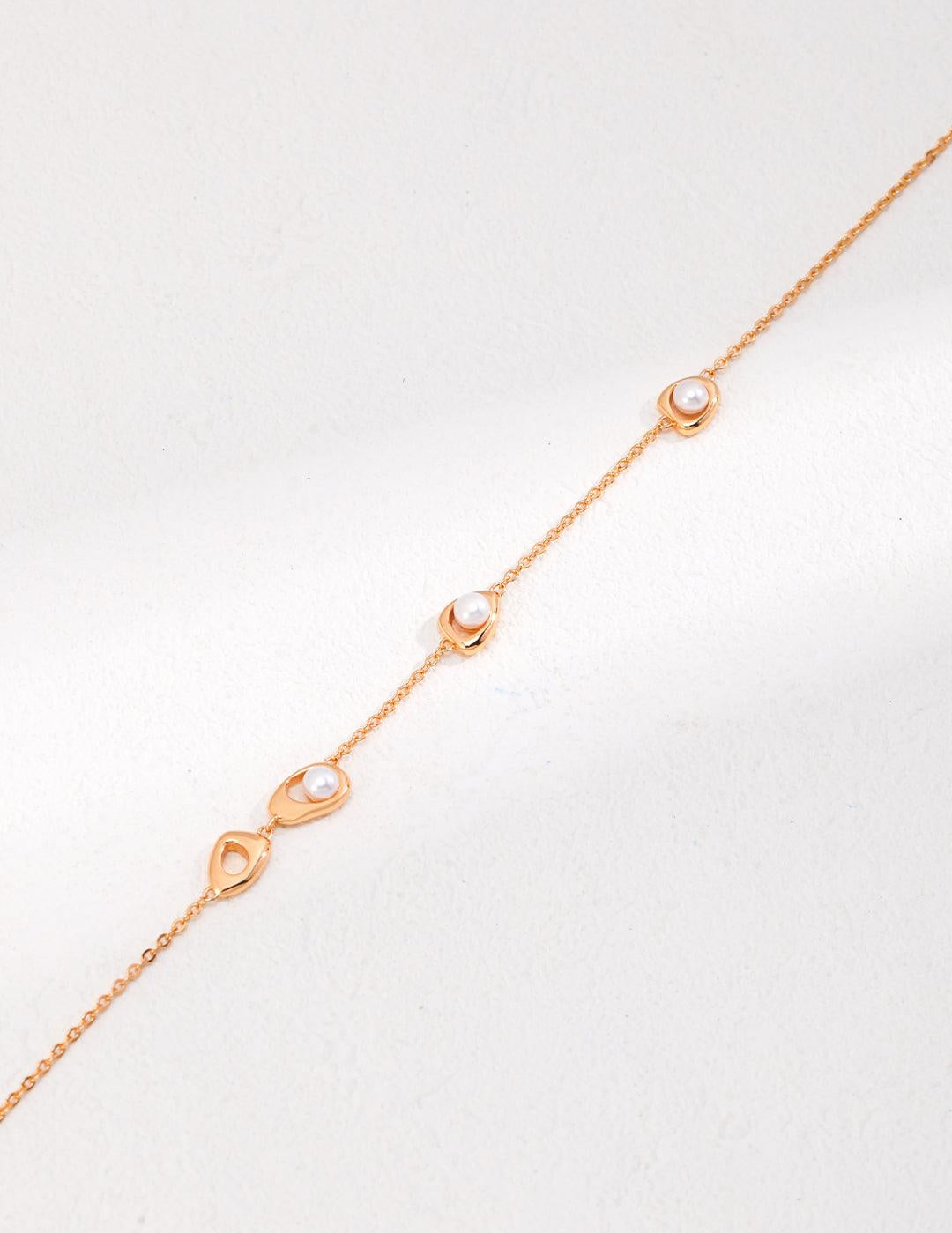 Elegant Chain and Pearl Stacking Necklace - Gembea Jewelry
