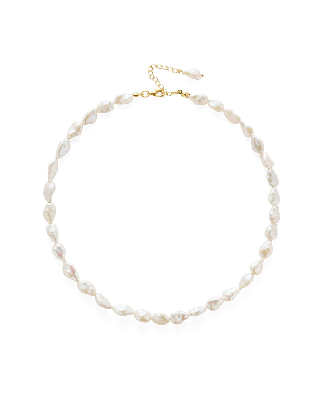 Minimalist Irregular Baroque Pearl Necklace gembea jewelry