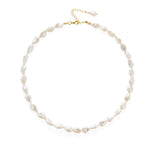 Minimalist Irregular Baroque Pearl Necklace gembea jewelry