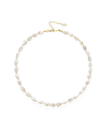 Minimalist Irregular Baroque Pearl Necklace gembea jewelry