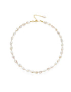Minimalist Irregular Baroque Pearl Necklace