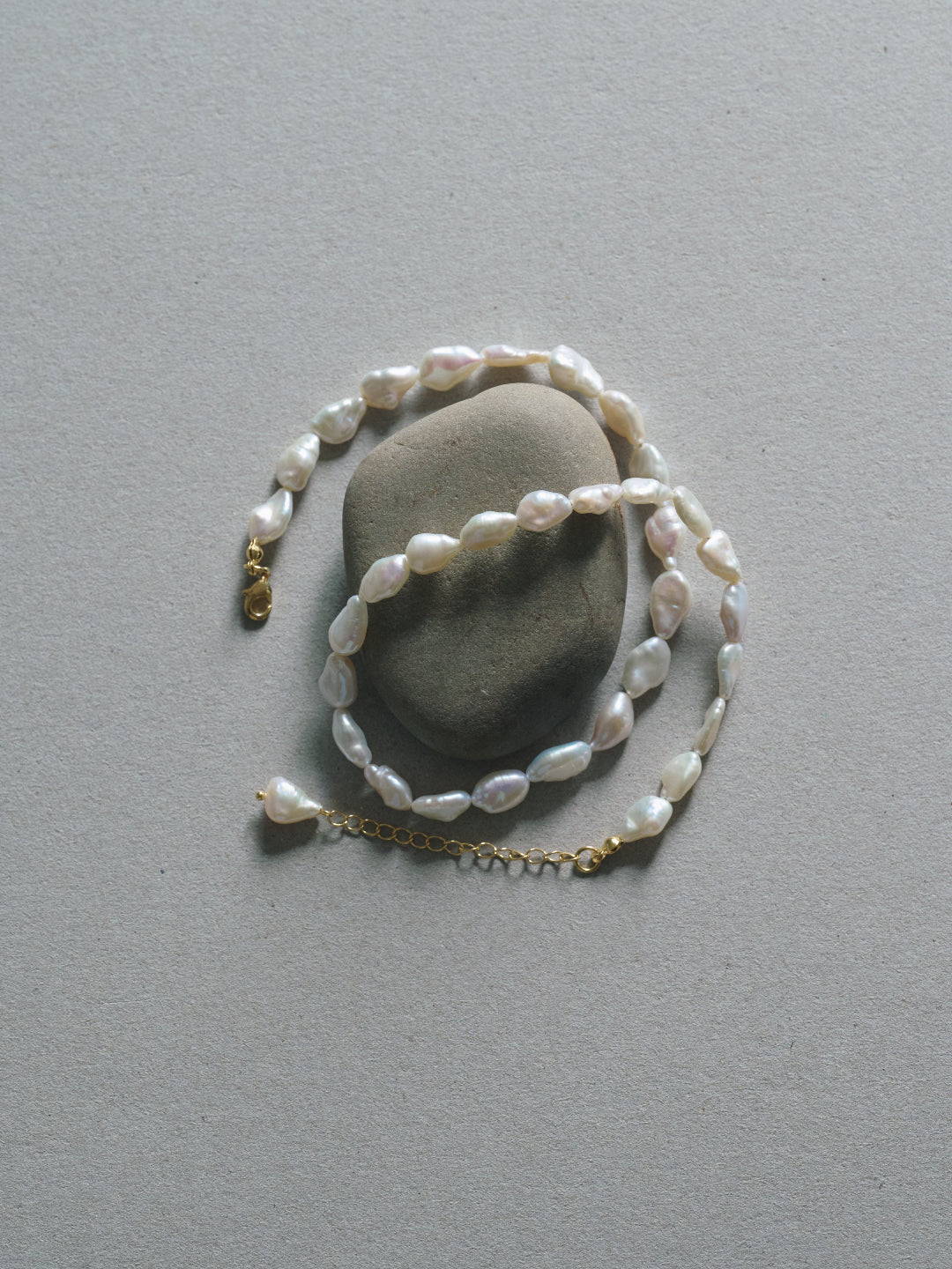 Minimalist Irregular Baroque Pearl Necklace gembea jewelry