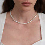 Minimalist Irregular Baroque Pearl Necklace gembea jewelry