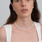 Minimalist Irregular Baroque Pearl Necklace gembea jewelry
