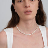 Minimalist Irregular Baroque Pearl Necklace gembea jewelry
