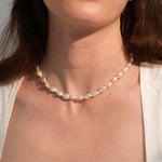 Minimalist Irregular Baroque Pearl Necklace gembea jewelry