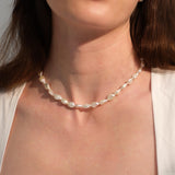 Minimalist Irregular Baroque Pearl Necklace gembea jewelry