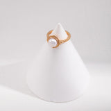 Minimalist Round Freshwater Pearl Rings - Gembea Jewelry