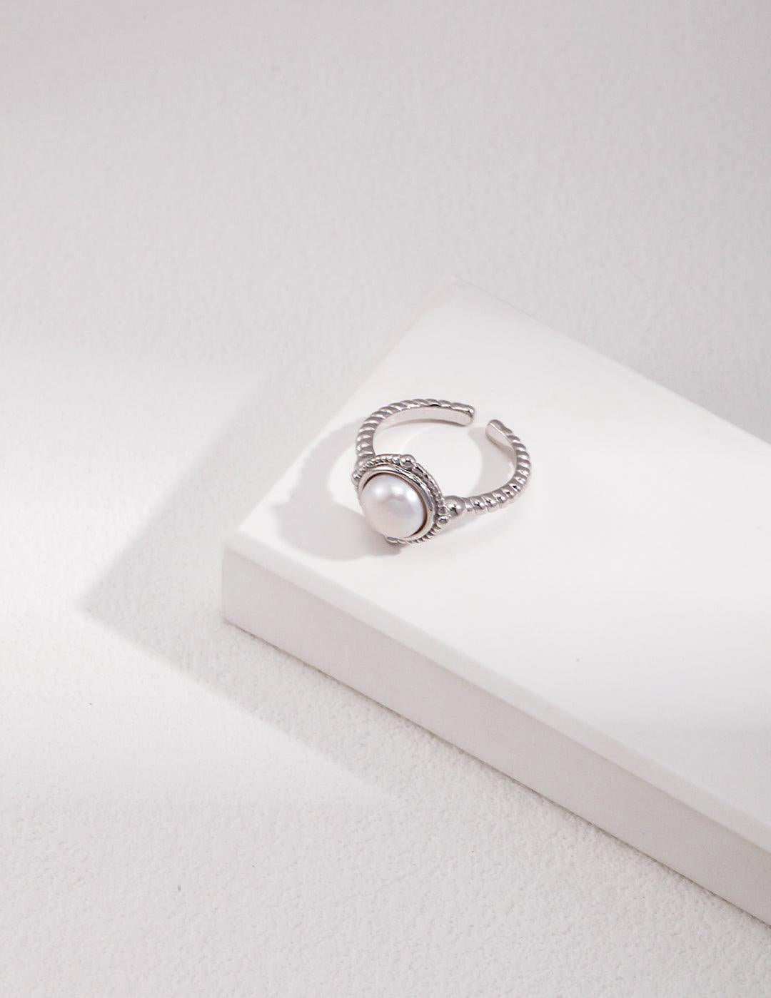 Minimalist Round Freshwater Pearl Rings - Gembea Jewelry