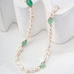 Minimalist Style Jasper Pearl Beaded Necklace - Gembea Jewelry