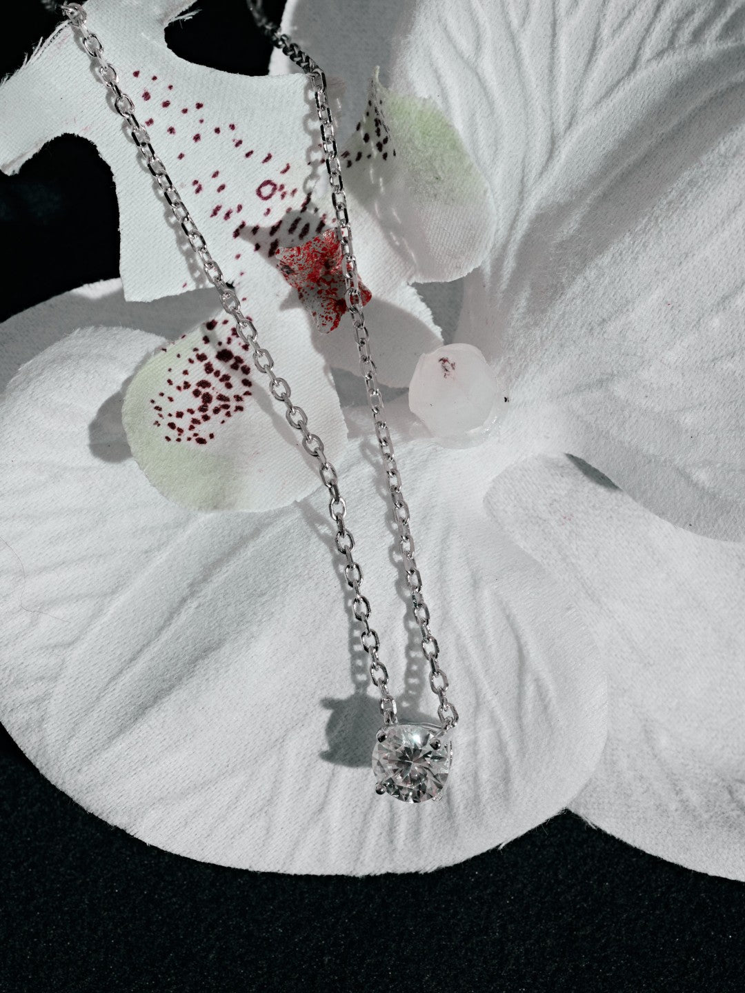 Moissanite Diamond Silver Chain Necklace gembea jewelry