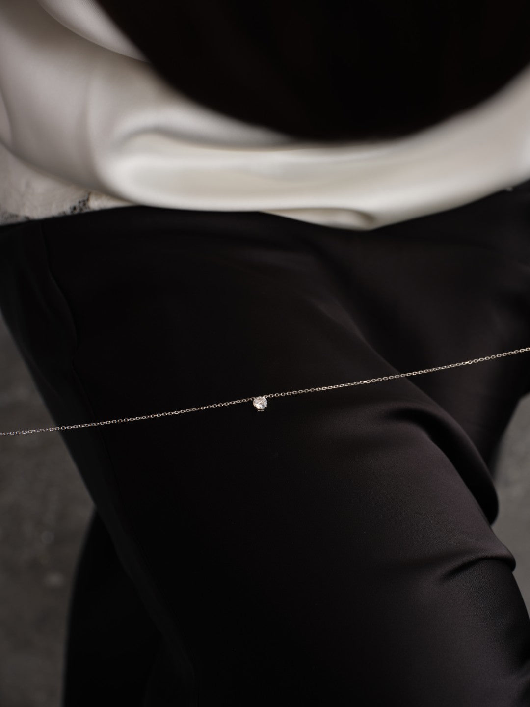 Moissanite Diamond Silver Chain Necklace gembea jewelry