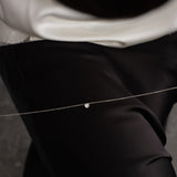 Moissanite Diamond Silver Chain Necklace gembea jewelry