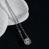 Moissanite Diamond Silver Chain Necklace gembea jewelry