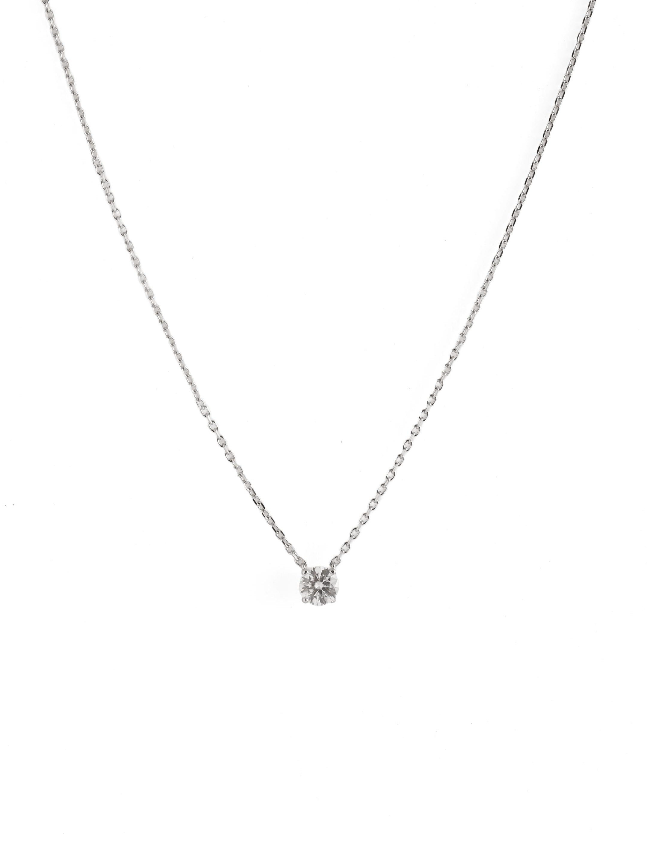 Moissanite Diamond Silver Chain Necklace gembea jewelry