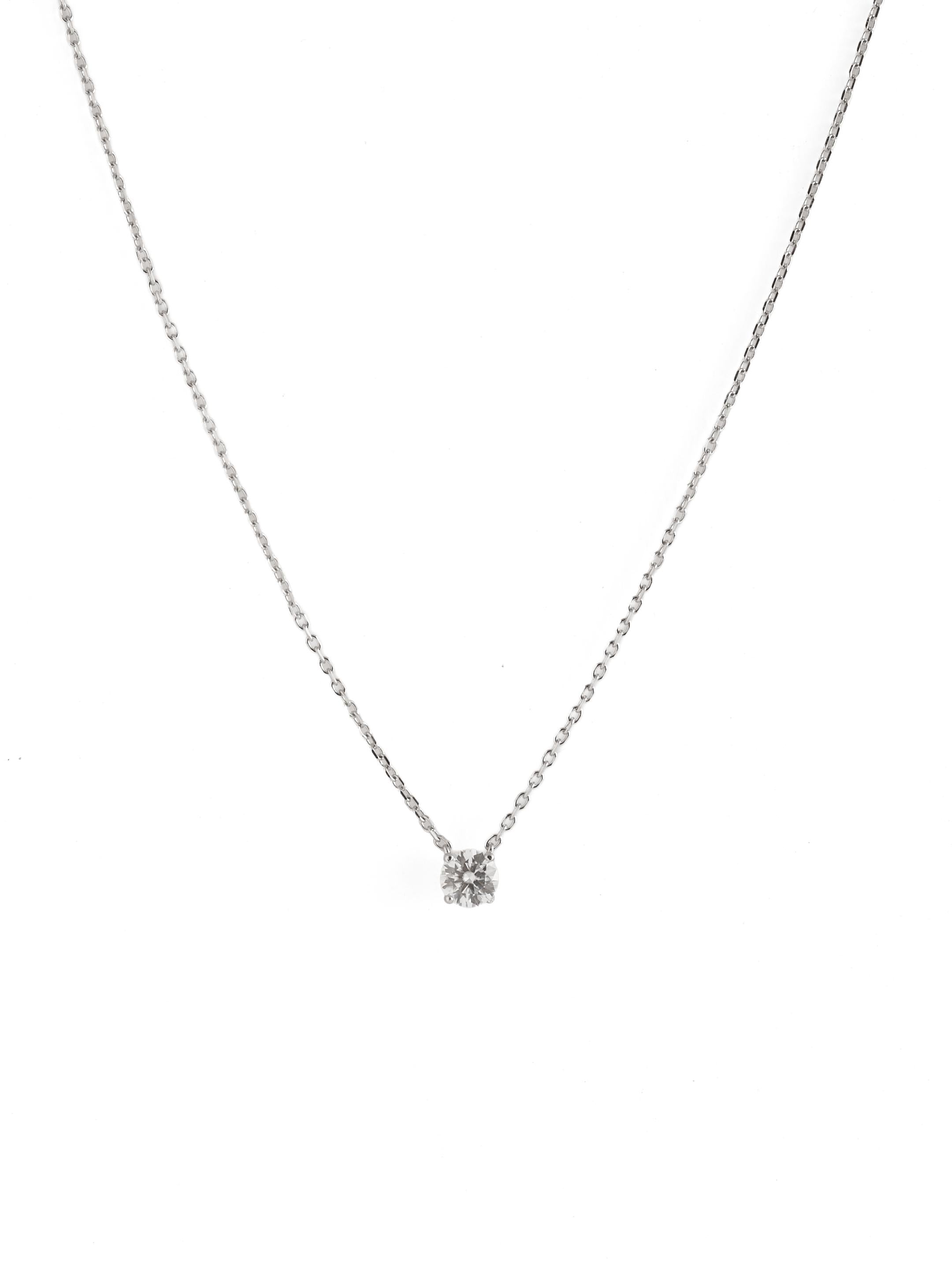 Moissanite Diamond Silver Chain Necklace gembea jewelry