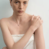 Moissanite Diamond Silver Chain Necklace gembea jewelry