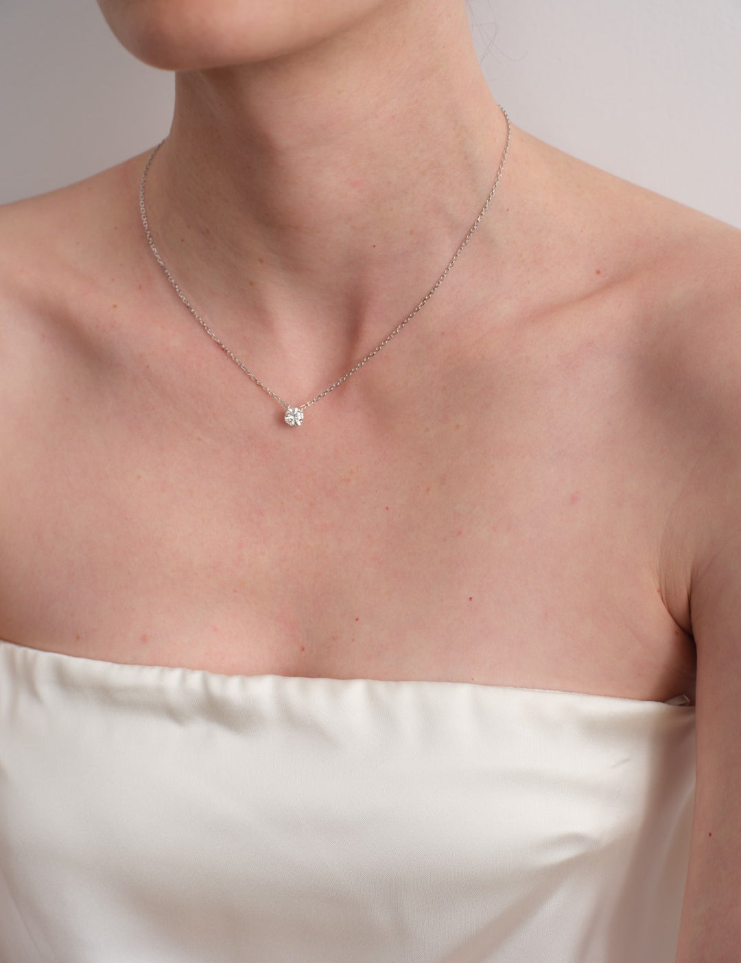 Moissanite Diamond Silver Chain Necklace gembea jewelry