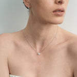Moissanite Diamond Silver Chain Necklace gembea jewelry