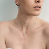 Moissanite Diamond Silver Chain Necklace gembea jewelry