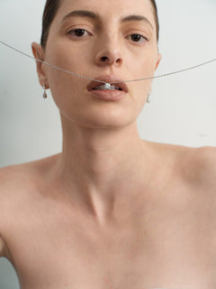 Moissanite Diamond Silver Chain Necklace gembea jewelry