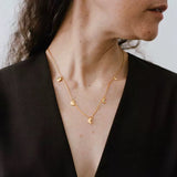 Moon Pendant Snake Chain Necklace gembea jewelry