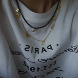 Moon Pendant Snake Chain Necklace gembea jewelry