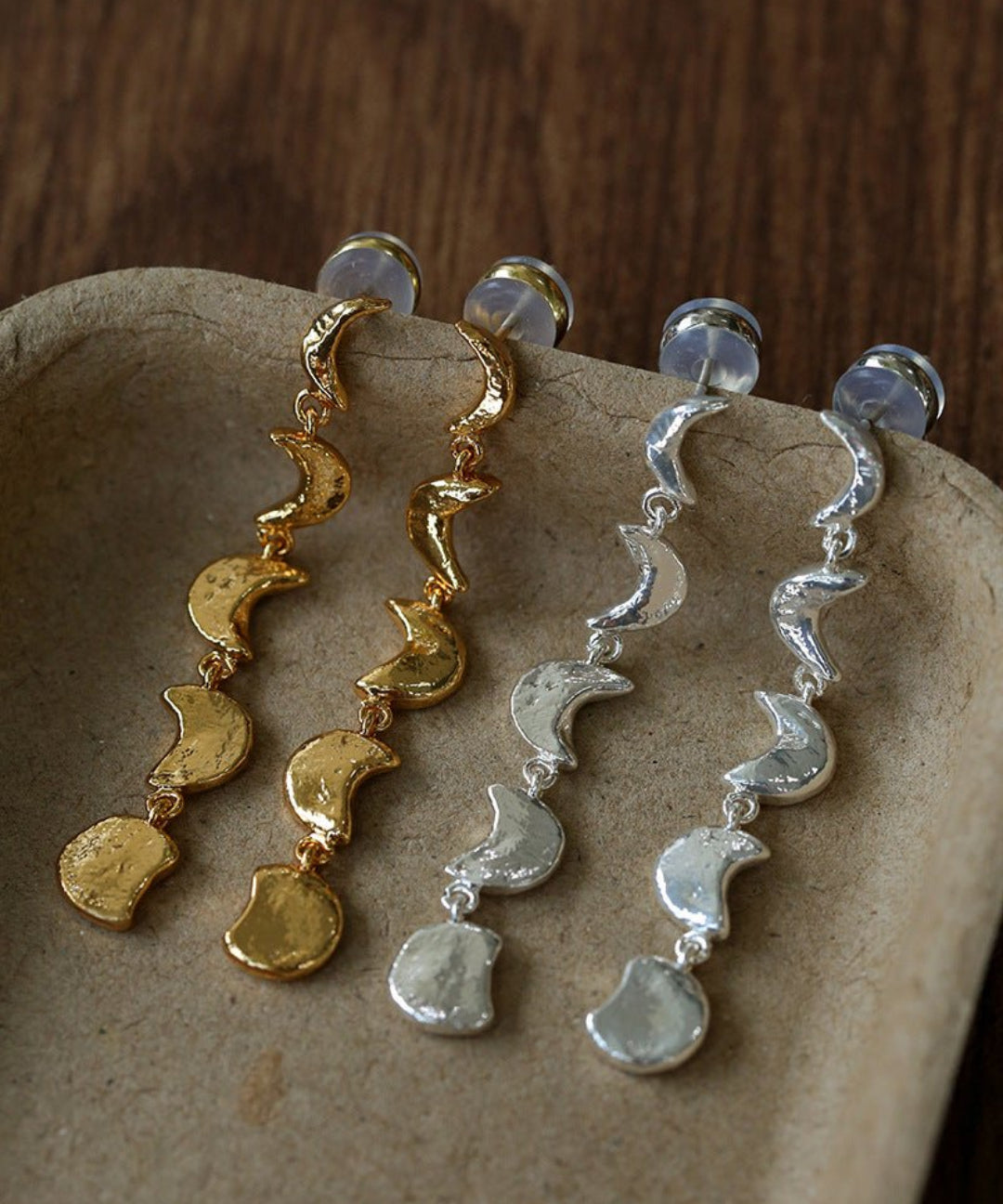 Moon Phase Gradient Drop Earrings gembea jewelry