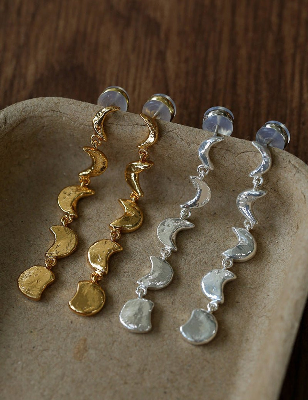 Moon Phase Gradient Drop Earrings gembea jewelry