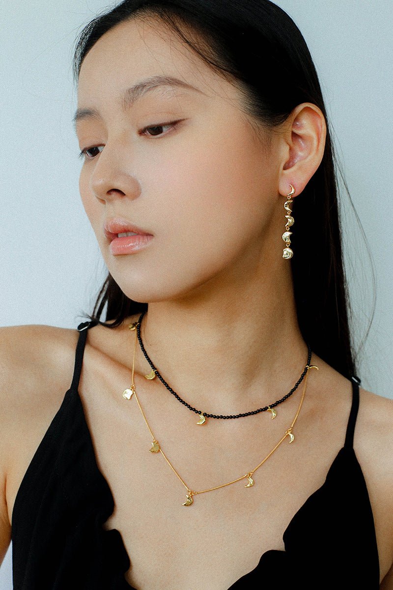 Moon Phase Gradient Drop Earrings gembea jewelry