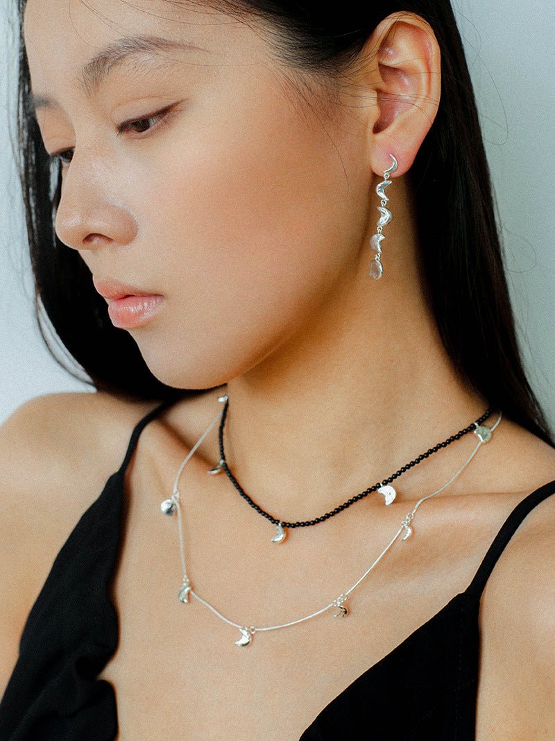 Moon Phase Gradient Drop Earrings gembea jewelry