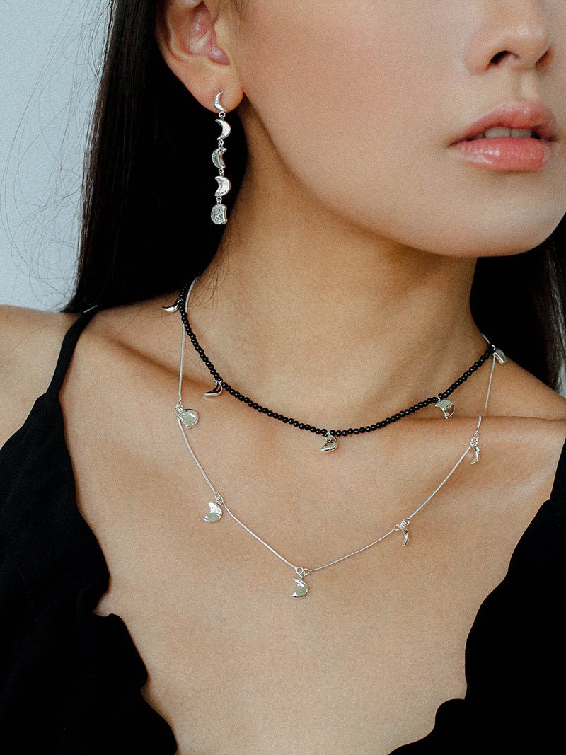 Moon Phase Gradient Drop Earrings gembea jewelry