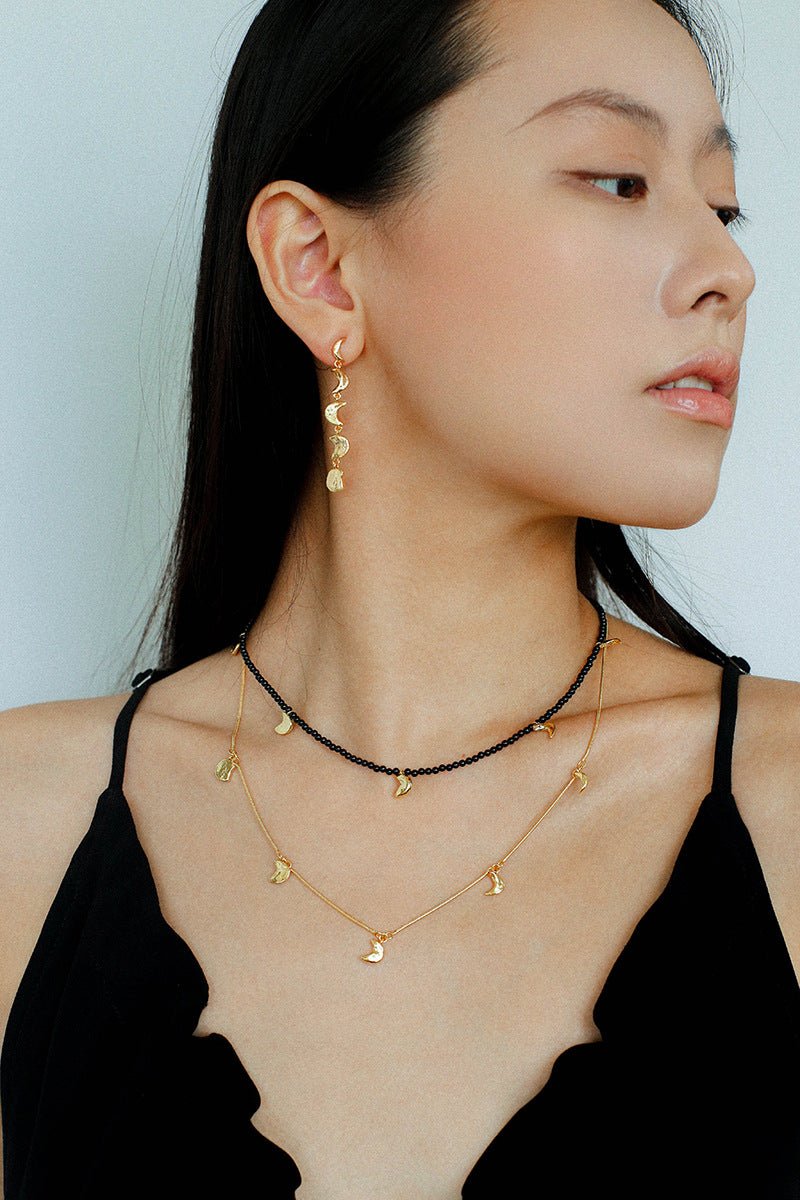 Moon Phase Gradient Drop Earrings gembea jewelry