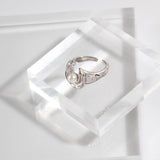 Moon shape Freshwater Pearl Open Ring - Gembea Jewelry